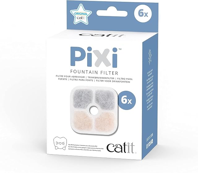Catit PIXI replacement fountain filters six pack