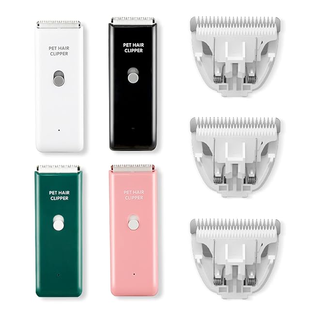Grimgrow three-piece ceramic replacement pet clipper blade set