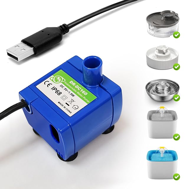 KANCHOU DR-DC160 replacement cat fountain pump without LED light