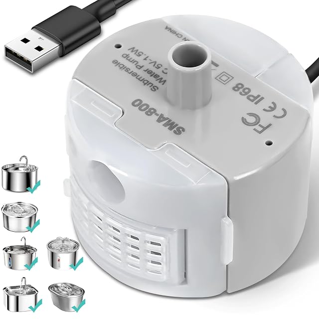 ONECUTE SMA-800 ultra quiet side pump for stainless steel cat fountains