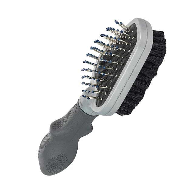 FURminator dual-sided brush with wire pins and boar bristle