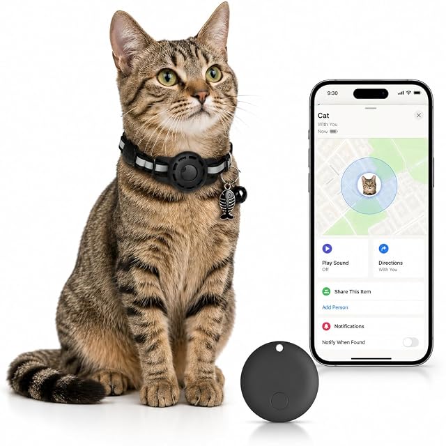 MDTZULIK iOS pet tracker collar for cats compatible with Apple Find My