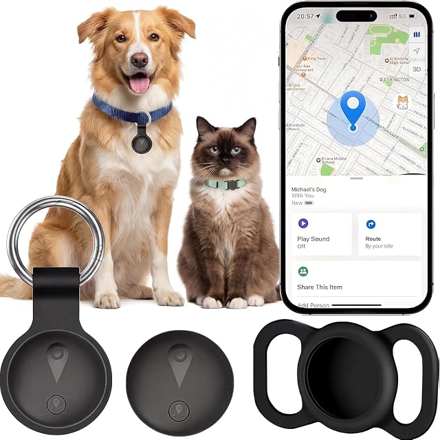 Nilone pet location tag with magnetic case for cat and dog collars
