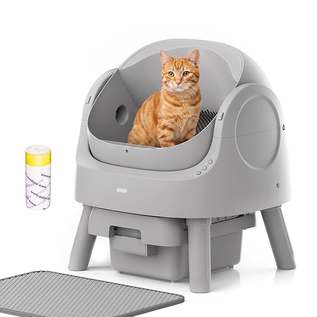 Mimfam AS11 grey open-top automatic self-cleaning cat litter box