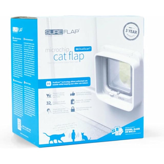 SureFlap DualScan microchip cat door with transparent flap