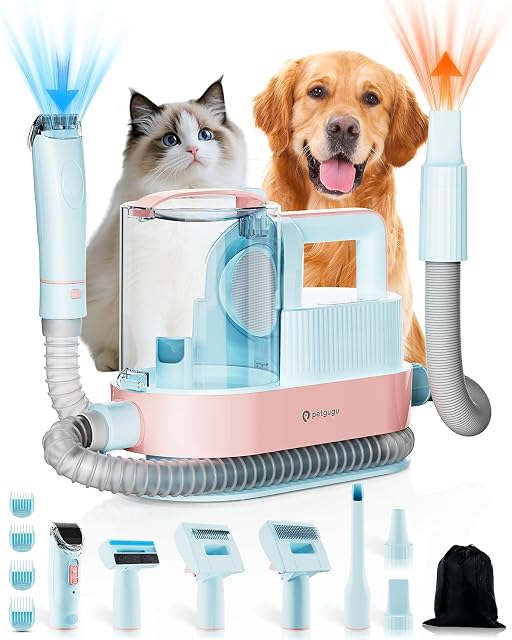 PETGUGU M1 Pro 7-in-1 pet grooming vacuum with dryer