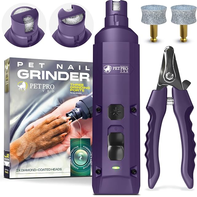 PETPROVED cordless pet nail grinder in purple