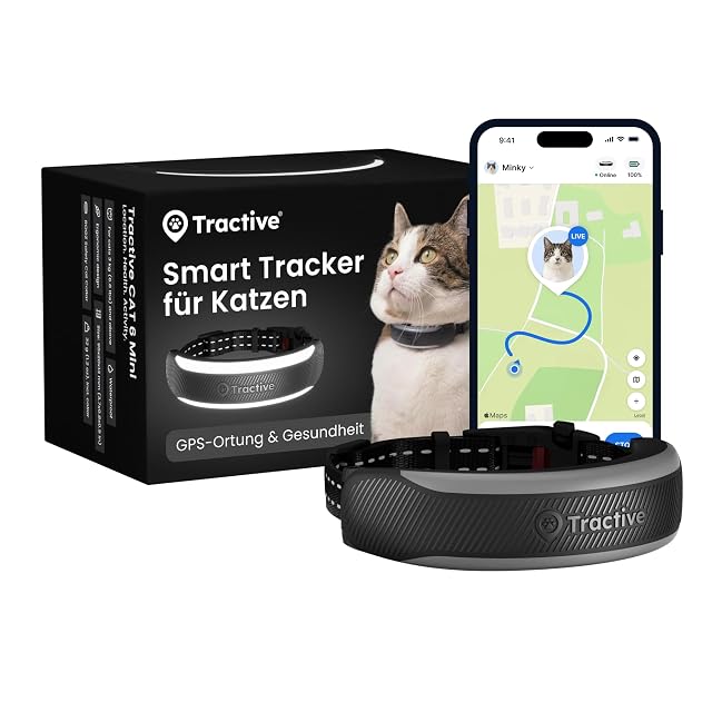 Tractive GPS Cat Mini tracker with integrated collar